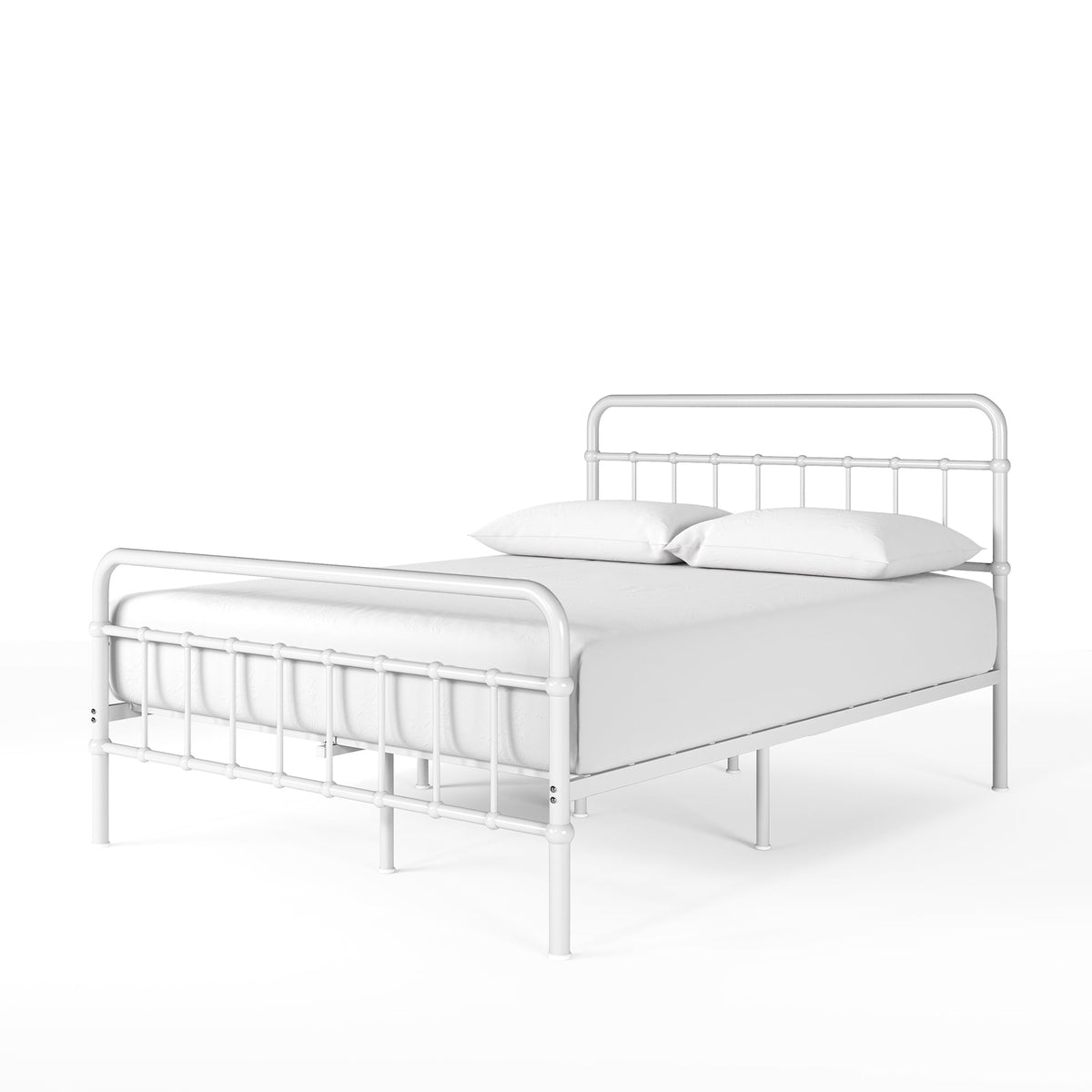 Eden Tali curved spindle steel platform bed view 1