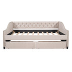 Eden Tali full upholstered daybed with two drawers view 3