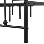 Eden Tali black metal platform bed with high headboard view 3
