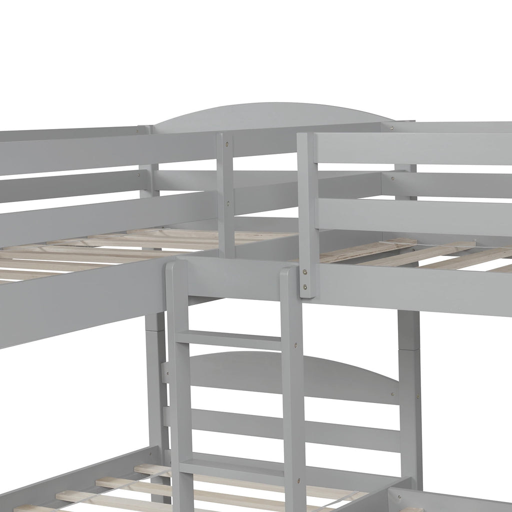 Eden Tali L-shaped twin bunk bed with trundle view 4