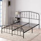 Eden Tali farmhouse steel platform bed with spindle headboard view 11