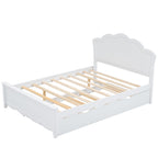 Eden Tali full white wood platform bed with trundle view 6