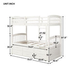 Eden Tali twin over twin bunk bed with trundle and drawers view 1