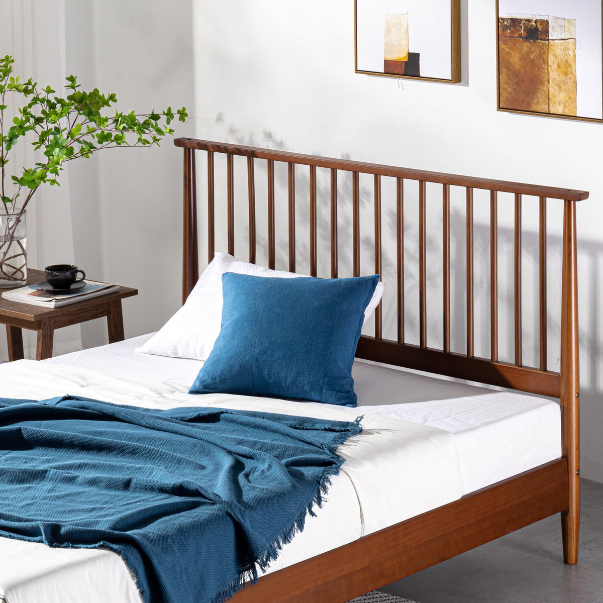 Eden Tali mid century wood platform bed view 6