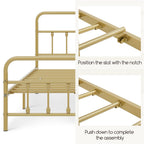 Eden Tali metal spindle bed with vintage ball accents view 6