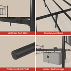 Eden Tali victorian black iron bed frame view 3
