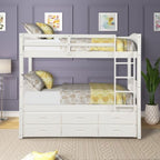 Eden Tali twin over twin bunk bed with trundle and drawers view 4