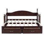 Eden Tali wood daybed with trundle and two drawers view 4