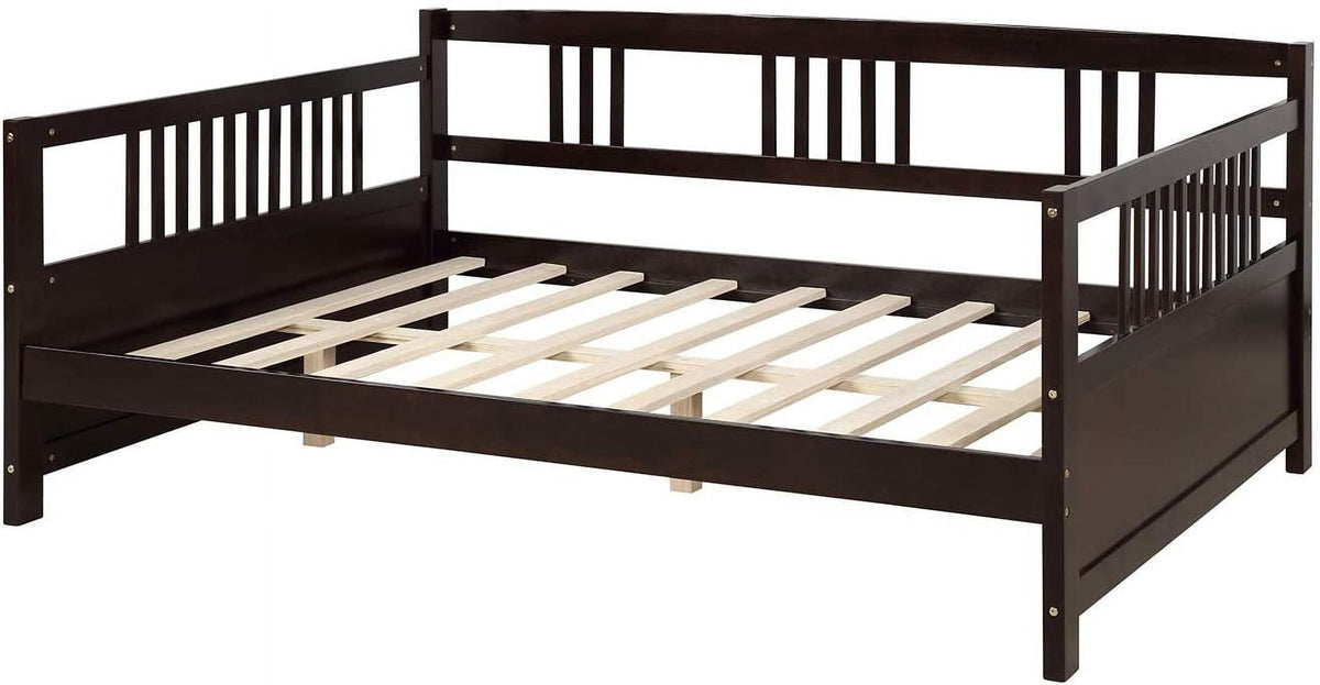 Eden Tali solid wood daybed with three-side rail view 2
