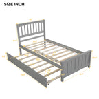 Eden Tali twin wood platform bed with roll out trundle view 2