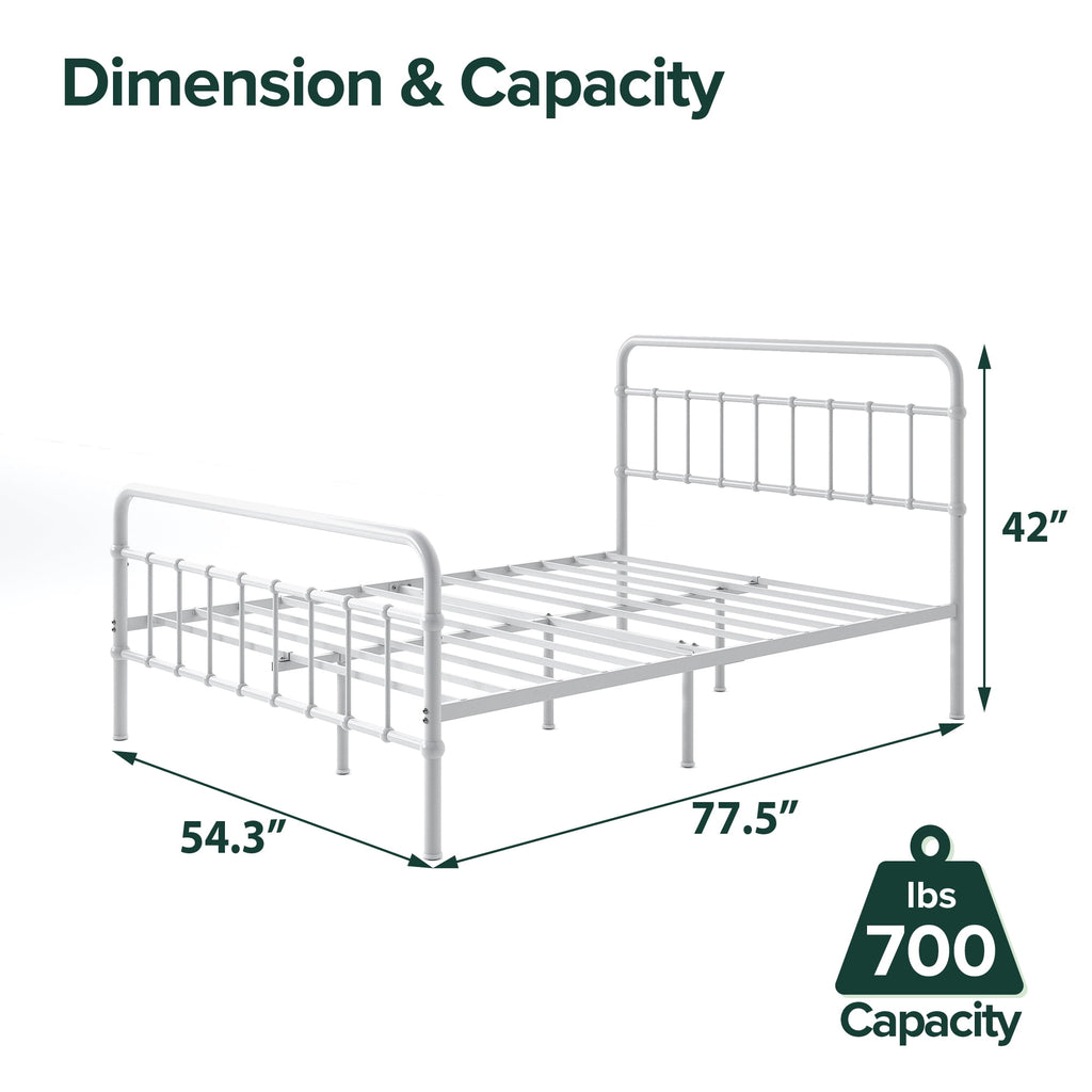 Eden Tali curved spindle steel platform bed view 2
