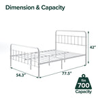 Eden Tali curved spindle steel platform bed view 2