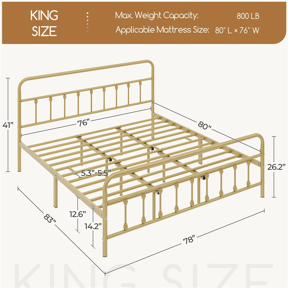 Eden Tali metal spindle bed with vintage ball accents view 2
