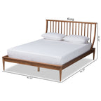 Eden Tali king walnut platform bed with spindle headboard view 10