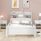 Eden Tali kids bed with storage headboard and LED light view 1