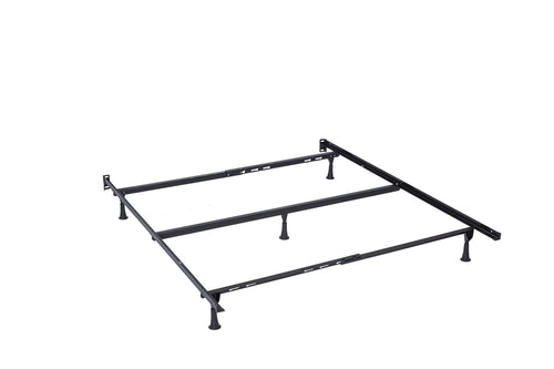 Eden Tali black metal full and queen bed frame view 1