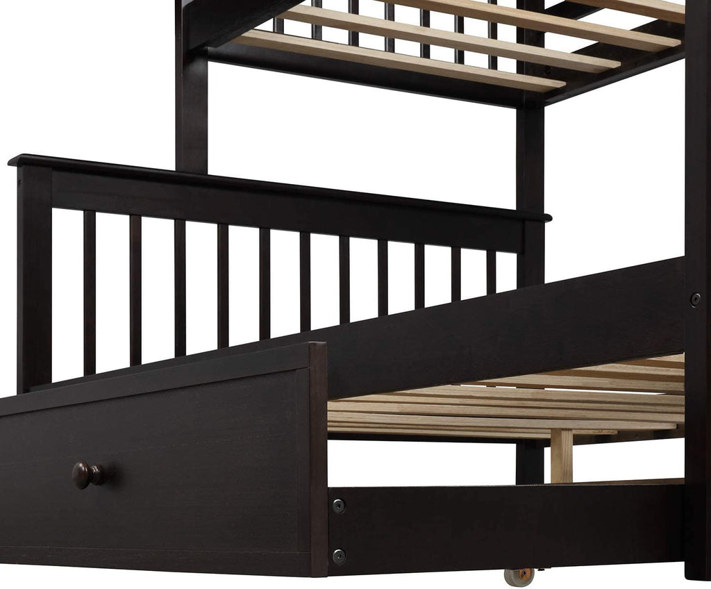Eden Tali twin over full bunk bed with trundle and stairs view 3