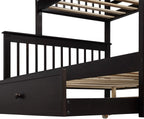 Eden Tali twin over full bunk bed with trundle and stairs view 3