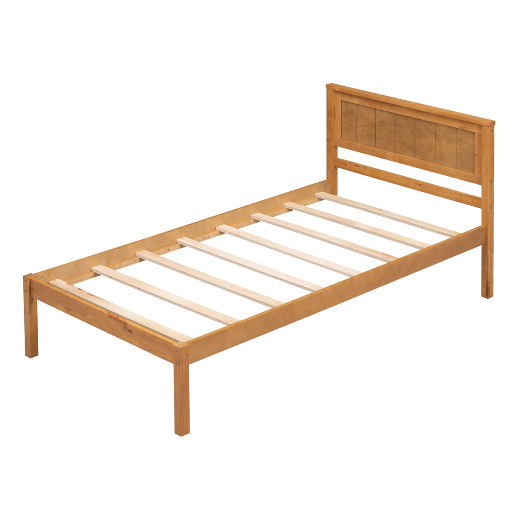 Eden Tali wood platform bed with headboard view 8