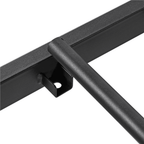 Eden Tali black metal platform bed with high headboard view 2