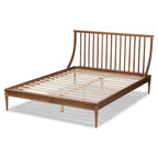 Eden Tali king walnut platform bed with spindle headboard view 3