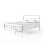 Eden Tali curved spindle steel platform bed view 1