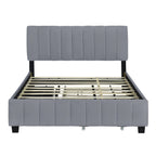 Eden Tali queen velvet upholstered bed with trundle and drawers view 2
