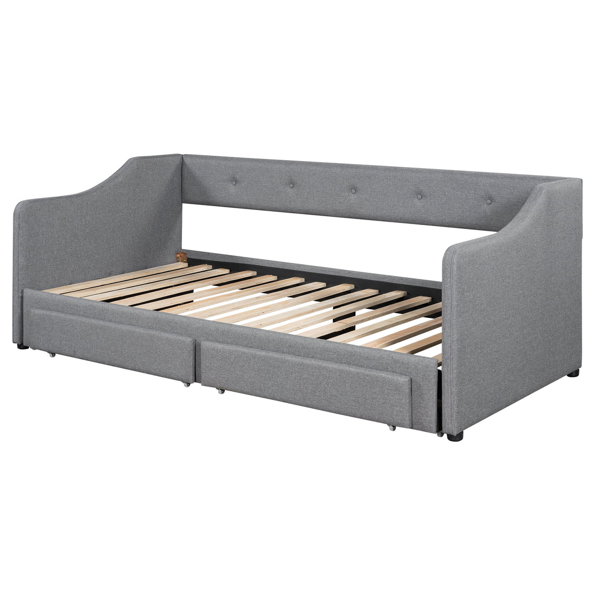 Eden Tali linen upholstered daybed with two drawers view 9