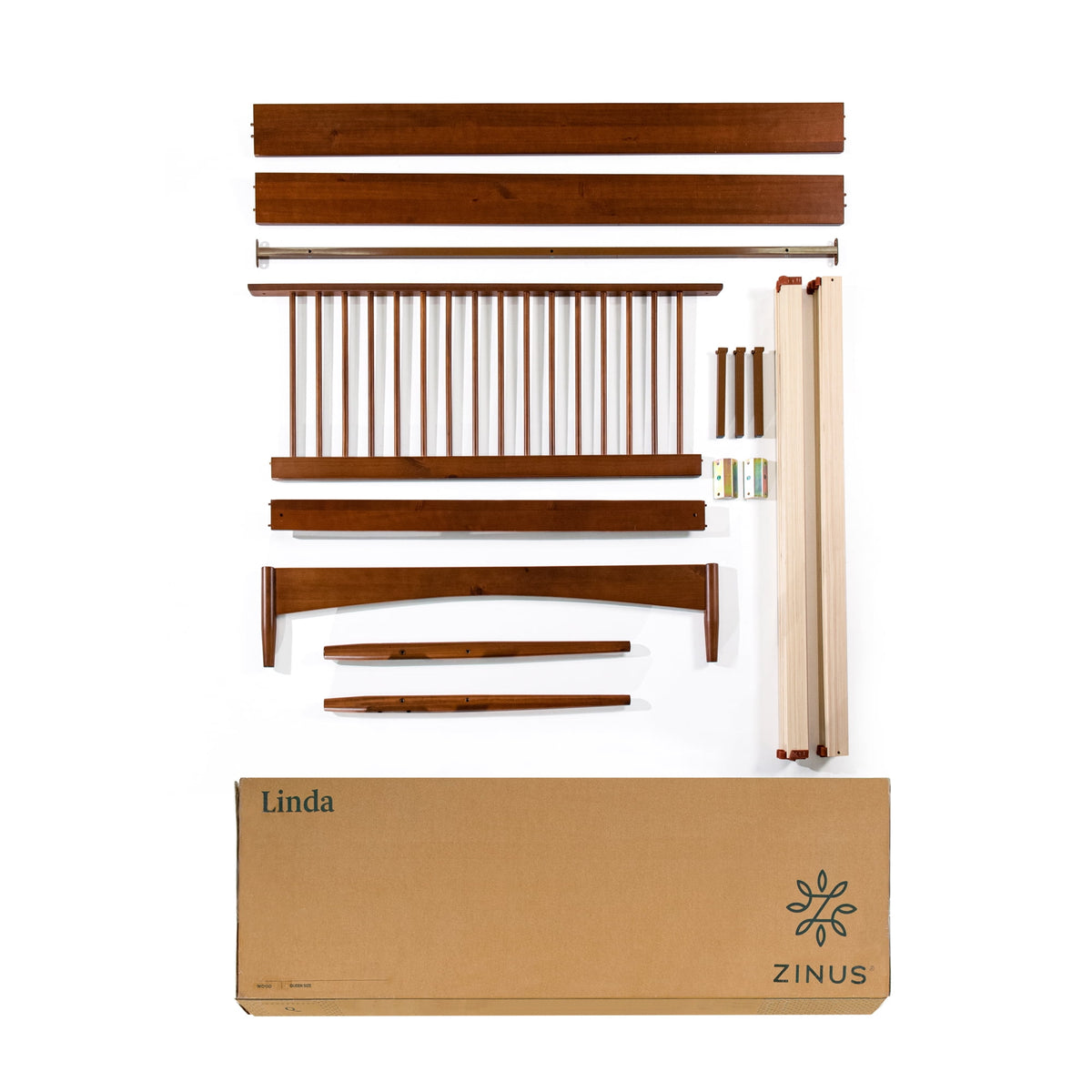 Eden Tali mid century wood platform bed view 10