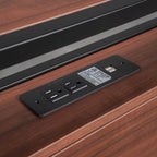 Eden Tali metal platform bed with trundle and USB shelves view 10
