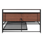 Eden Tali metal platform bed with trundle and USB shelves view 8