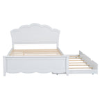 Eden Tali full white wood platform bed with trundle view 8