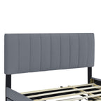 Eden Tali queen velvet upholstered bed with trundle and drawers view 10