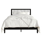 Eden Tali black wood platform bed with spindle headboard view 3