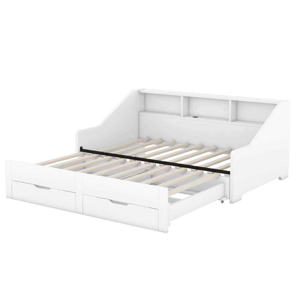 Eden Tali extendable daybed with bookcase headboard view 10