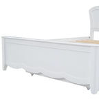 Eden Tali full white wood platform bed with trundle view 11