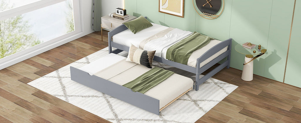 Eden Tali twin trundle bed with LED lights and USB ports view 4