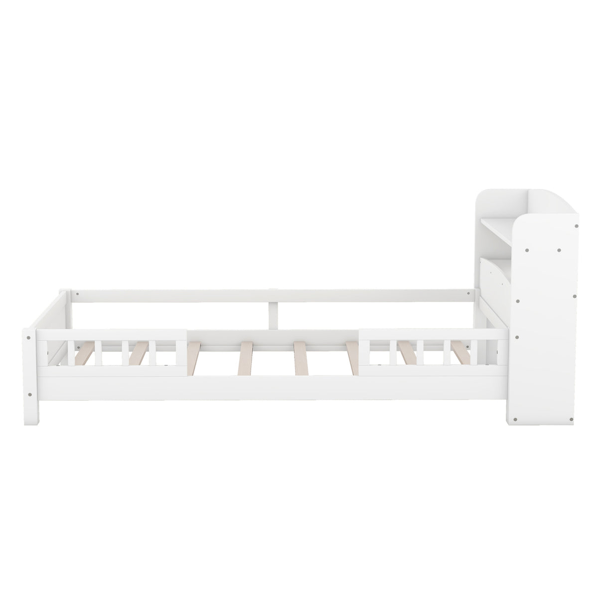 Eden Tali kids bed with storage headboard and LED light view 8