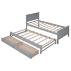 Eden Tali twin platform bed with trundle and roller drawers view 8