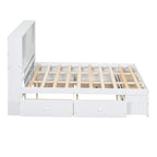 Eden Tali queen storage platform bed with headboard shelves and drawers view 8