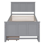 Eden Tali twin platform bed with trundle and roller drawers view 9