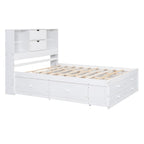 Eden Tali queen storage platform bed with headboard shelves and drawers view 9