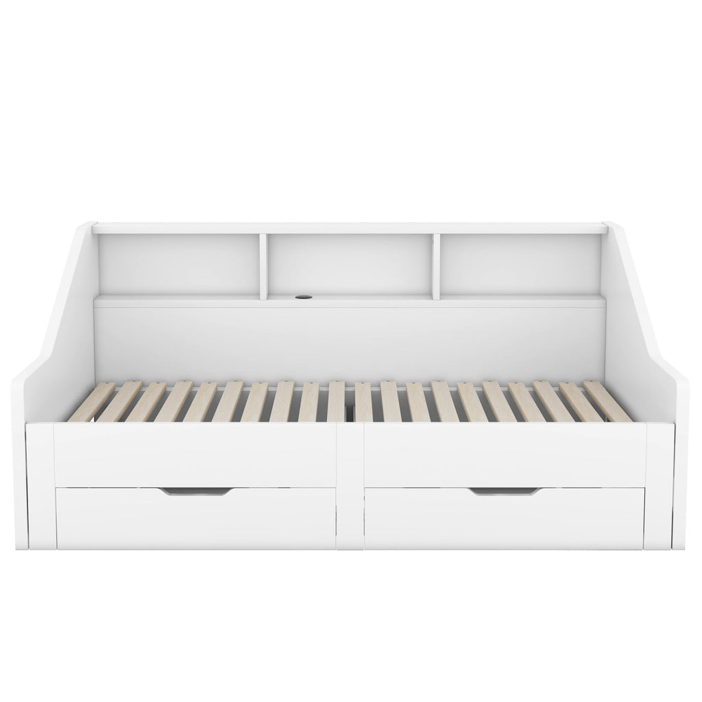 Eden Tali extendable daybed with bookcase headboard view 7