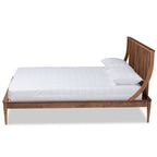 Eden Tali king walnut platform bed with spindle headboard view 2