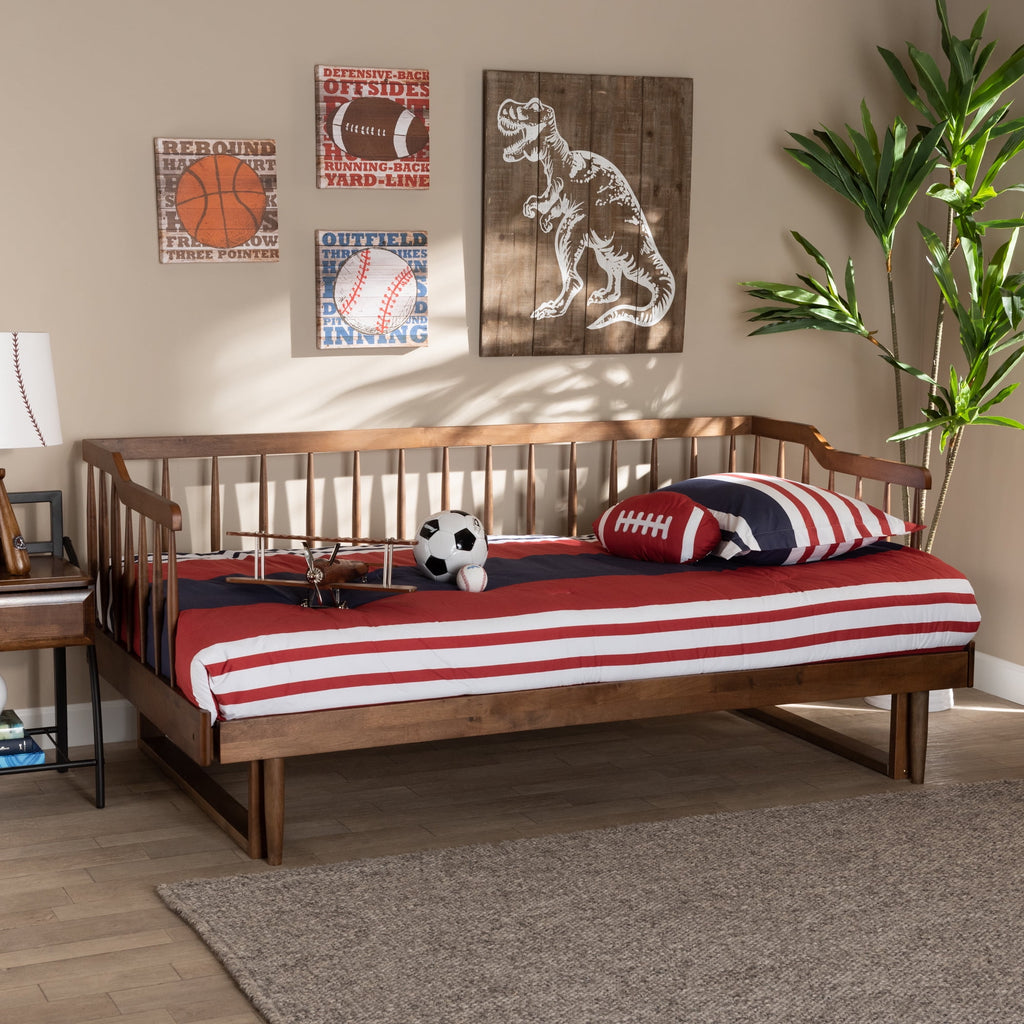 Eden Tali walnut expandable spindle daybed view 8