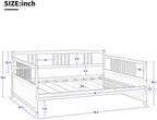 Eden Tali solid wood daybed with three-side rail view 6