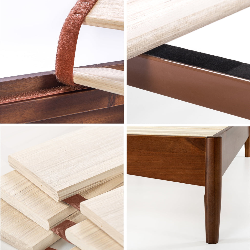 Eden Tali mid century wood platform bed view 4