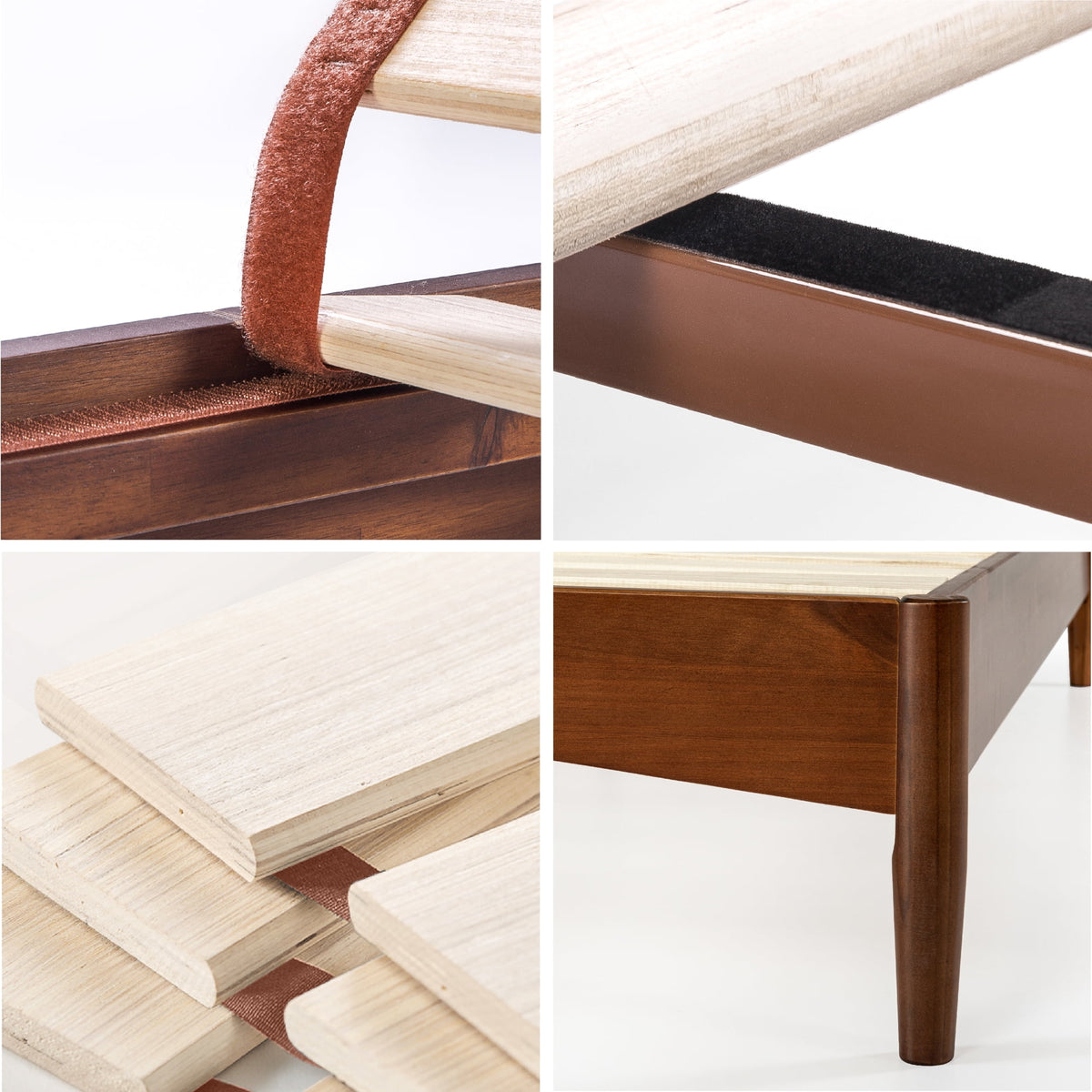 Eden Tali mid century wood platform bed view 4