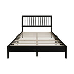 Eden Tali black wood platform bed with spindle headboard view 6