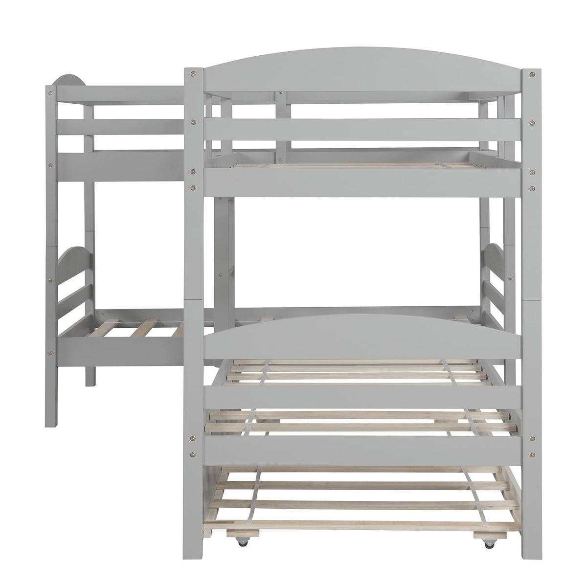 Eden Tali L-shaped twin bunk bed with trundle view 3